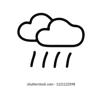rain cloud icon design illustration,hand drawn style design, designed for web and app