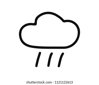 rain cloud icon design illustration,hand drawn style design, designed for web and app