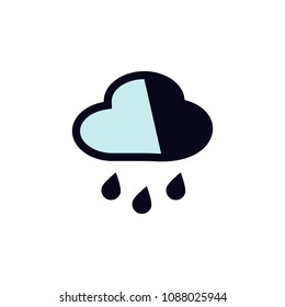 rain cloud icon. Element of colored web icon for mobile concept and web apps. Detailed rain cloud icon can be used for web and mobile. Premium icon on white background