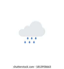 rain cloud  icon on a white backround