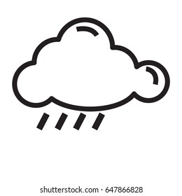 rain cloud icon outline