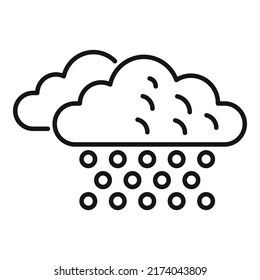 Rain cloud icon outline vector. Cloudy forecast. Sky fog