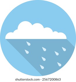 Rain cloud, rain cloud icon with raindrops. Vector, cartoon illustration. Vector.