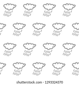 Rain cloud icon, SEAMLESS GEOMETRIC PATTER, BACKGROUND DESIGN. Modern stylish texture. Repeating and editable vector illustration file. Can be used for prints, textiles, website blogs etc.