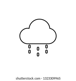 rain cloud icon. Simple thin line, outline vector element of Weather icons set for UI and UX, website or mobile application