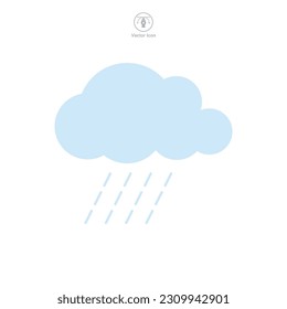 Plantilla de símbolo de la nube de lluvia para la colección de diseño gráfico y web ilustración vectorial