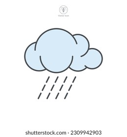Rain Cloud Icon symbol template for graphic and web design collection logo vector illustration