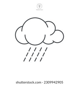 Plantilla de símbolo de la nube de lluvia para la colección de diseño gráfico y web ilustración vectorial