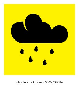 rain cloud icon vector