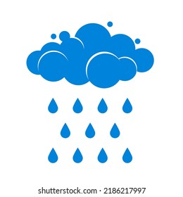 Rain cloud icon Vector illustration minimal flat design