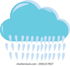 rain cloud icon vector illustration, rainy weather icon 