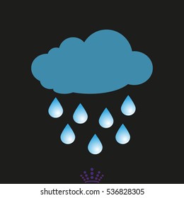 rain, cloud, icon, vector illustration EPS 10