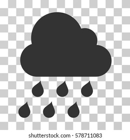 Rain Cloud icon. Vector illustration style is flat iconic bicolor symbol, orange and gray colors, transparent background. Designed for web and software interfaces.