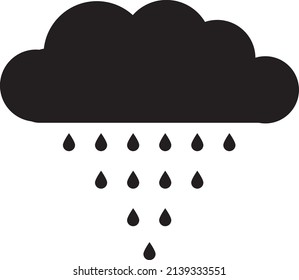 Rain Cloud Icon Vector. Simple flat symbol. Illustration pictogram.eps
