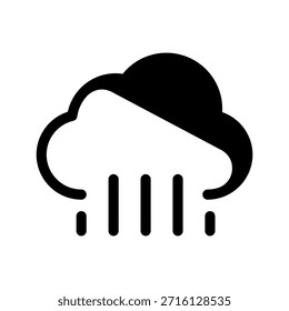 Ilustração de design de símbolo de vetor de ícone de nuvem de chuva