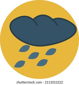 Regenwolke, Illustration, Vektorgrafik auf weißem Hintergrund.