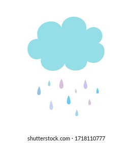 Rain cloud isolated on white background