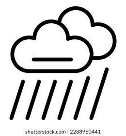 Rain cloud learn icon outline vector. School education. Social classroom