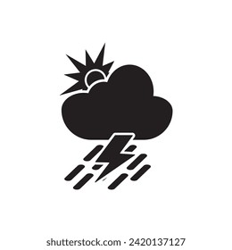 Rain cloud logo symbol icon design vector illustration