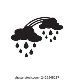 Rain cloud logo symbol icon design vector illustration