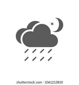 rain cloud moon meteor icon