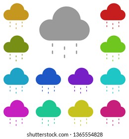 rain cloud multi color icon. Simple glyph, flat vector of Weather icons for UI and UX, website or mobile application