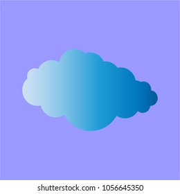 A rain cloud on a blue sky. Oblaco on a blue background. for screensaver on gadgets.