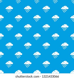 Rain cloud pattern vector seamless blue repeat for any use
