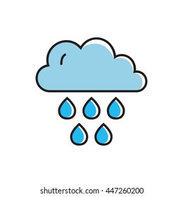 Rain Cloud as Rainy Weather Concept Icon