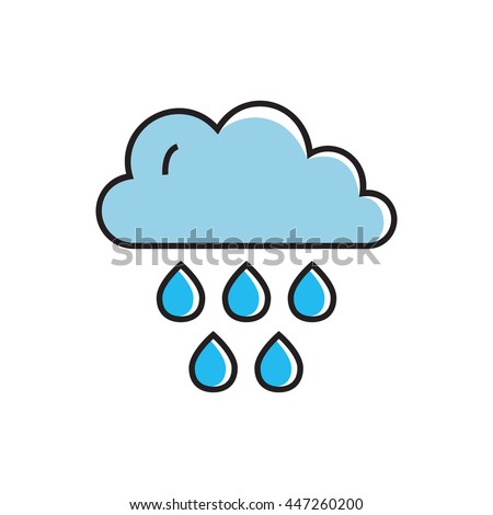 Rain Cloud as Rainy Weather Concept Icon