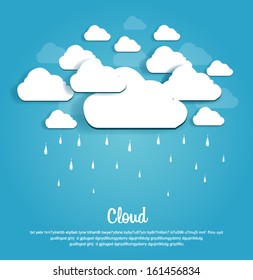 rain cloud seamless pattern with rain background 