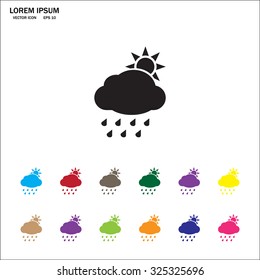 rain cloud sun icon