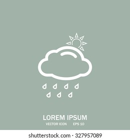 rain cloud sun icon