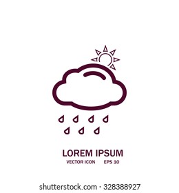 rain cloud sun icon