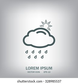 rain cloud sun icon