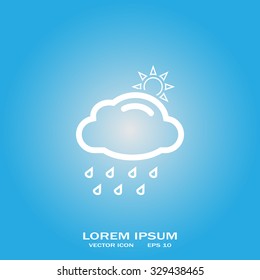 rain cloud sun icon
