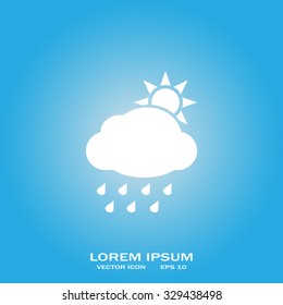 rain cloud sun icon