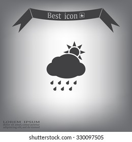 rain cloud sun icon