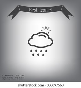 rain cloud sun icon