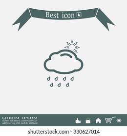 rain cloud sun icon