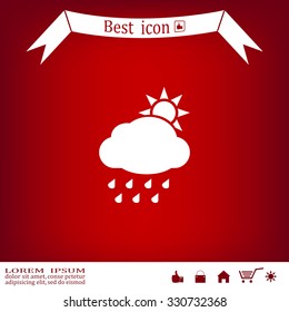 rain cloud sun icon