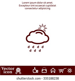 rain cloud sun icon