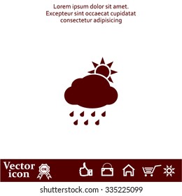 rain cloud sun icon