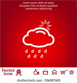 rain cloud sun icon