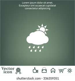 rain cloud sun icon