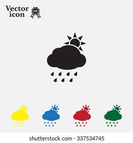 rain cloud sun icon