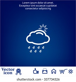rain cloud sun icon