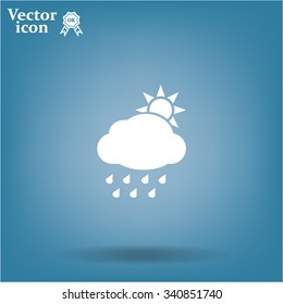 rain cloud sun icon