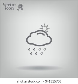 rain cloud sun icon