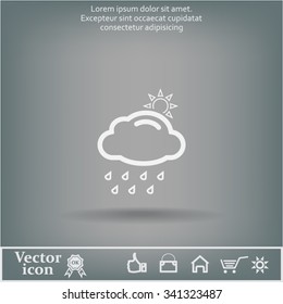 rain cloud sun icon